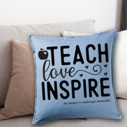 Μαξιλάρι για καναπέ Teach, Inspire με Ονόματα, Μήνυμα