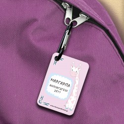 Καρτελάκι, Tag σχολικής τσάντας με Όνομα, για κορίτσια
