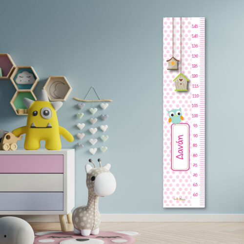 Μετρητής Ύψους με Κουκουβάγια και Όνομα Παιδιού