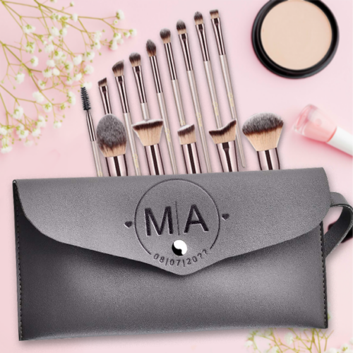 Τσαντάκι Δερμάτινο με σετ Make Up, με Αρχικά