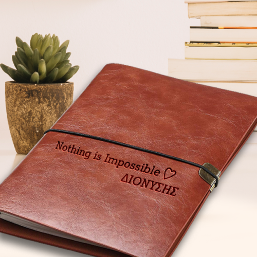 Nothing is Impossible, με Κρίκους Σημειωματάριο Δερμάτινο