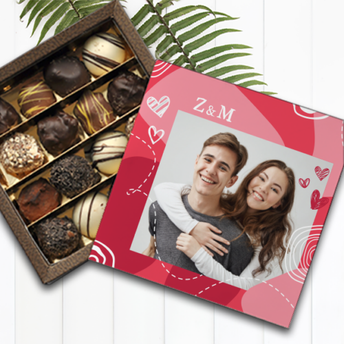 Σοκολατάκια σε Κουτί με Φωτογραφία, Μήνυμα