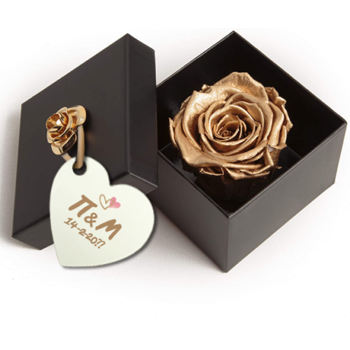 Μακράς Διάρκειας Τριαντάφυλλο σε Κουτί με Μήνυμα