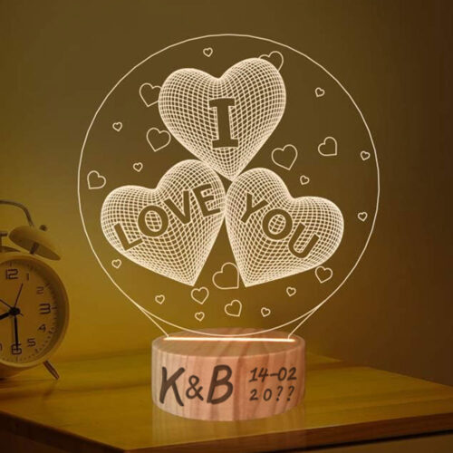 3D Illusion Love you, με Αρχικά, Ημερομηνία