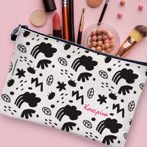 Μαύρα σχέδιο σε Λινό Τσαντάκι, Νεσεσέρ με Όνομα