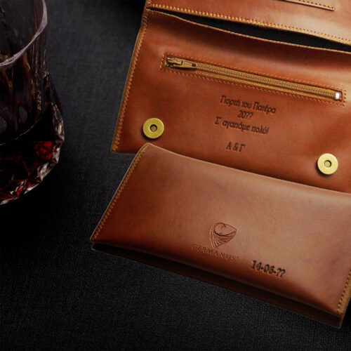 Για Καπνό Θήκη Δερμάτινη PU, Μήνυμα με Χάραξη Laser