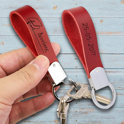 Για Ορκωμοσία Δερμάτινο Μπρελόκ με Μήνυμα