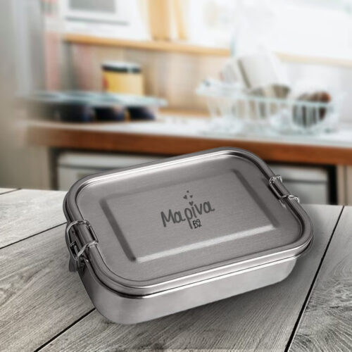 Ανοξείδωτο Δοχείο Φαγητού για σχολείο, με χάραξη Όνομα