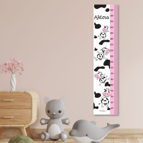 Μετρητής Ύψους για Κορίτσια, με Αγελαδίτσες, Όνομα