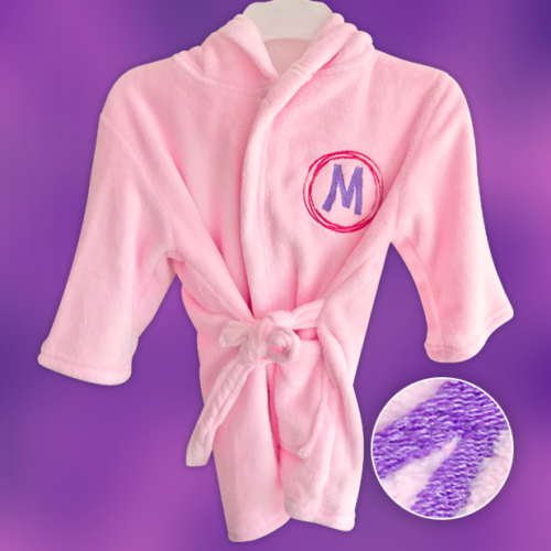 Με κέντημα Μπουρνούζι Προσωποποιημένο Παιδικό με Αρχικό