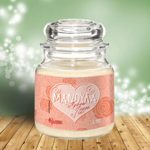Προσωποποιημένο Κερί σε Γυάλινο Βάζο για την Μανούλα