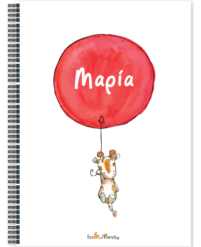 Τετράδιο Σπιράλ για Κορίτσια με Μπαλόνι