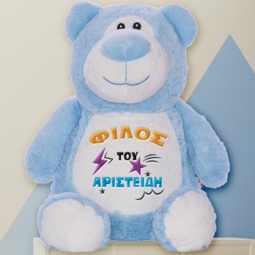 Με Κεντημένο Όνομα Αρκουδάκι, Δώρο για Παιδικά Γενέθλια, για Αγόρι