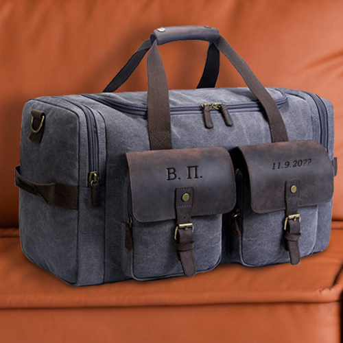 Σάκος, Τσάντα Ταξιδίου με Αρχικά Ημερομηνία