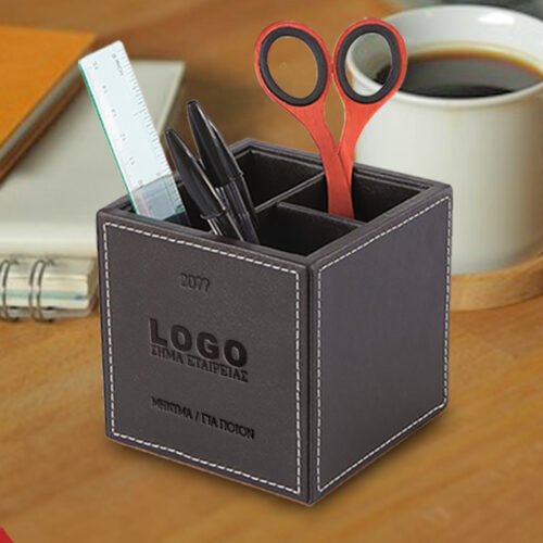 Με σήμα εταιρίας Μολυβοθήκη Δερμάτινη με Μήνυμα