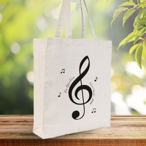 Κλειδί του Σολ σε Οικολογική Τσάντα Αγορών με Ονόματα