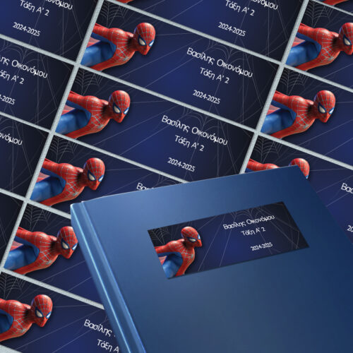 Ετικέτες Spider-Man, Αυτοκόλλητα με Όνομα, για Βιβλία, Τετράδια