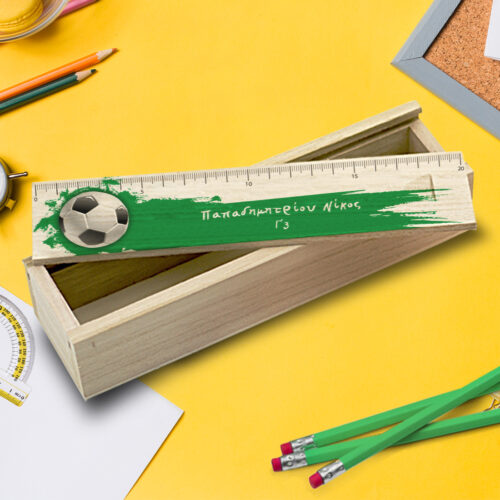 Κασετίνα Ξύλινη με το χρώμα της ομάδας σας & Όνομα