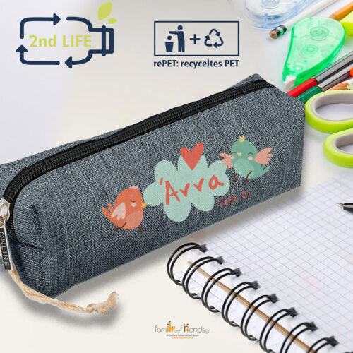 Οικολογική Κασετίνα βαρελάκι με Όνομα, από ανακύκλωση