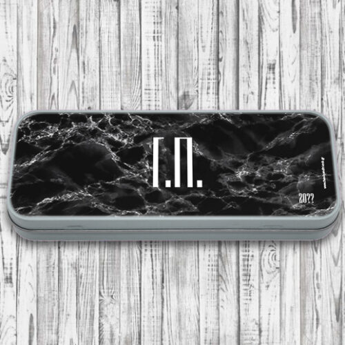 Κασετίνα Ασημί Μεταλλική, Προσωποποιημένη με Αρχικά, Έτος