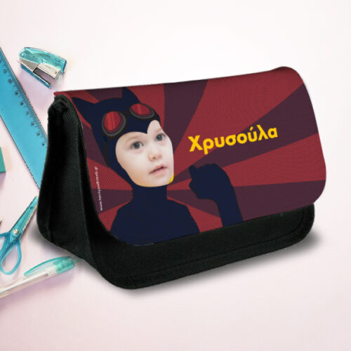 Κασετίνα Σχολική με Catwoman με Όνομα και φωτογραφία για κορίτσια