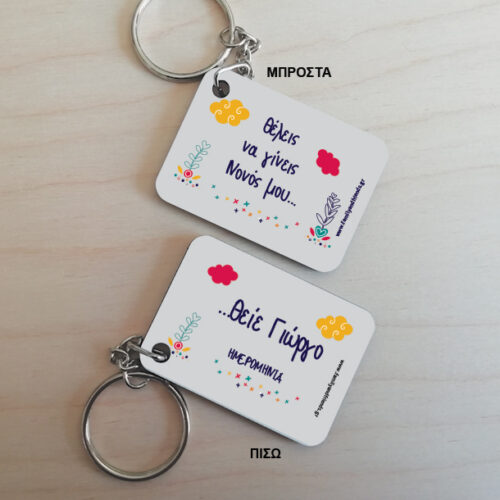 Μπρελόκ θέλεις να γίνεις ο Νονός/α διπλής όψης, με Όνομα