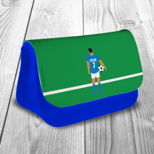 Σχολική Κασετίνα Μπλε με Ποδοσφαιριστή και Όνομα για Αγόρια