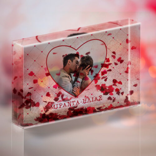 Με φωτογραφία σε σχήμα καρδιάς, Κορνίζα με αιωρούμενες καρδούλες