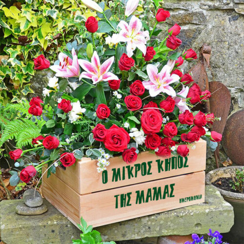 Ξύλινη Γλάστρα ο Μικρός Κήπος Προσωποποιημένη με Όνομα