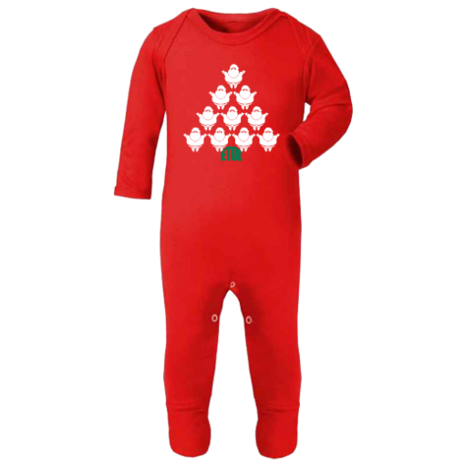 Χριστουγεννιάτικο Ολόσωμο Βρεφικό Φορμάκι με Αη Βασίλη