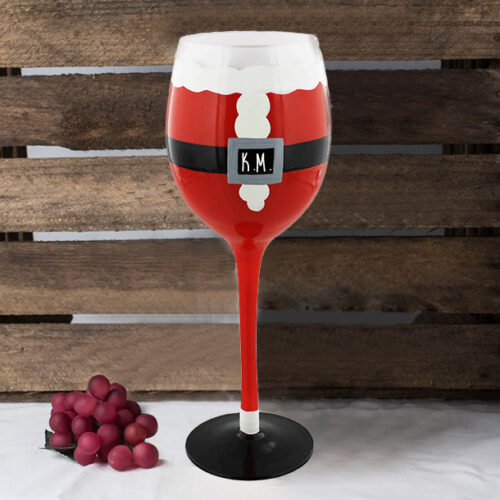 Γιορτινό Ποτήρι για Κρασί Προσωποποιημένο με Αρχικά