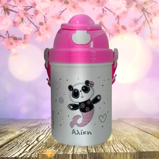 Παγουρίνι με Γοργόνα Νηπιαγωγείου με Όνομα για Κορίτσια