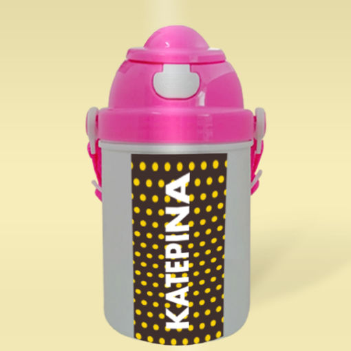 Προσωποποιημένο Παγούρι για Κορίτσια, Πουά με Όνομα