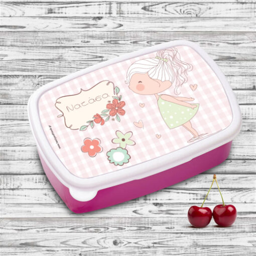 Προσωποποιημένο Τάπερ Κολατσιού για το Σχολείο με Κοριτσάκι