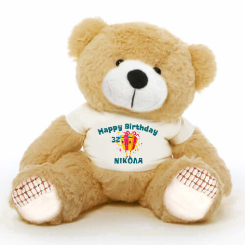 Αρκούδος 45cm ή 25cm με Μακό με ηλικία Δώρο Γενεθλίων