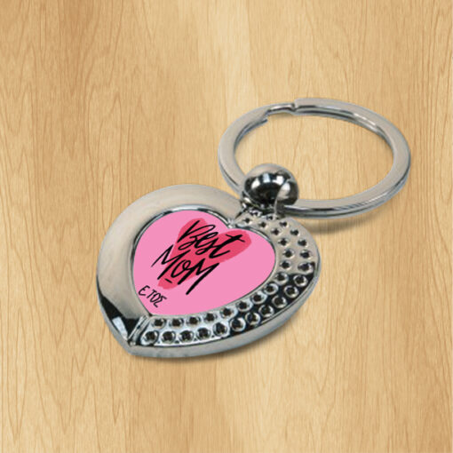 Best Mom Μπρελόκ Μεταλλικό Δώρο με Ημερομηνία