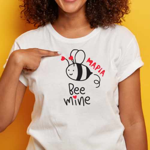 Μακό, T-shirt Bee Mine με Όνομα, Ημερομηνία