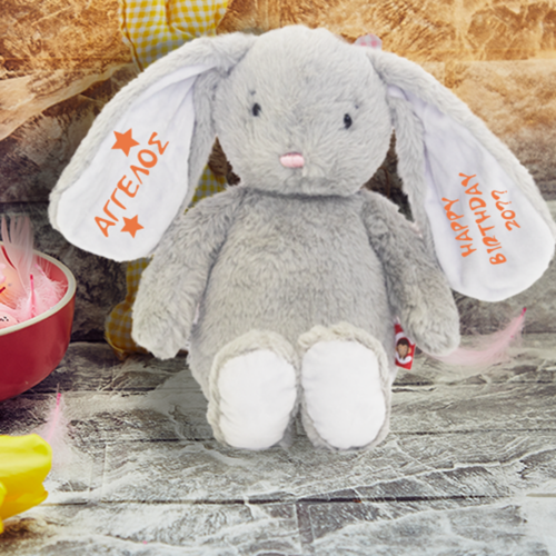 Προσωποποιημένο Λαγουδάκι με Όνομα και Κόκκινο Αβγό