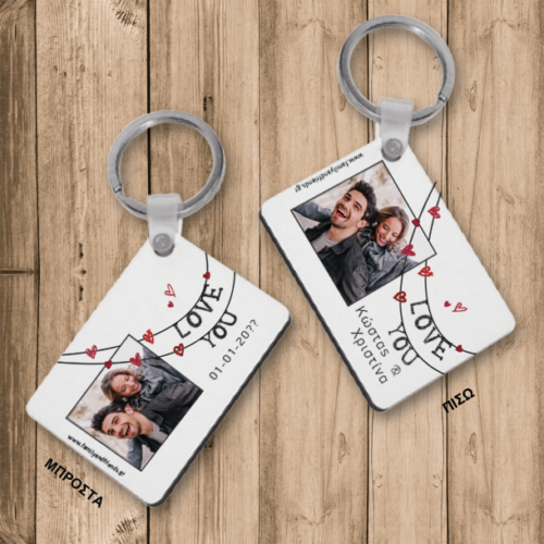 Δύο Φωτογραφίες, σε Μπρελόκ Love με Ονόματα