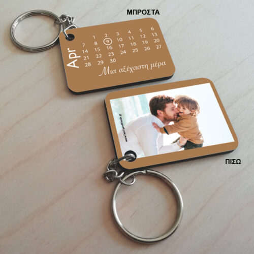 Μπρελόκ ημερολόγιο με Φωτογραφία, Μήνυμα διπλής όψης