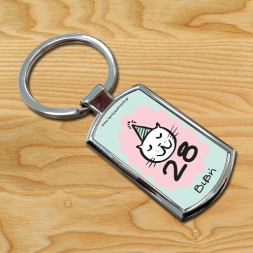 Δώρο Γενεθλίων Μπρελόκ Προσωποποιημένο, με Ηλικία, Όνομα