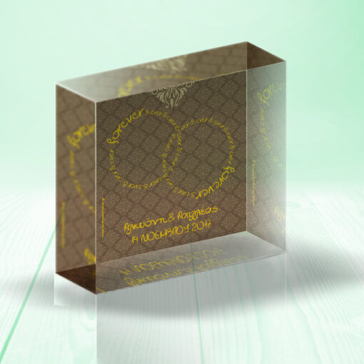 Forever, Διακοσμητικό Plexiglass για Επέτειο με Ημερομηνία