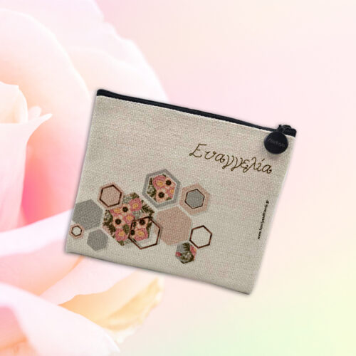 Πορτοφολάκι με εξάγωνα για Γυναίκα, Προσωποποιημένο με Όνομα