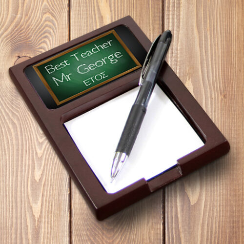 Ξύλινη Θήκη για Post it Προσωποποιημένη, για το Γραφείο