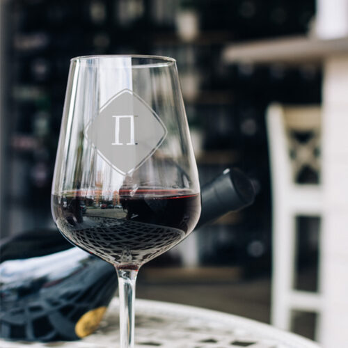 Γυάλινο Ποτήρι Κρασιού Προσωποποιημένο με Μονόγραμμα Ονόματος