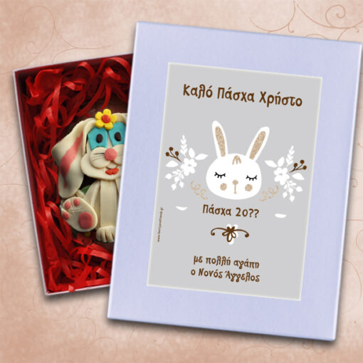 Καλό Πάσχα σε Κουτί με Πασχαλινό Αβγό, με Όνομα, Ευχές