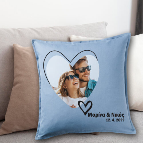Μαξιλάρι με Φωτογραφία σε καρδιά για Καναπέ
