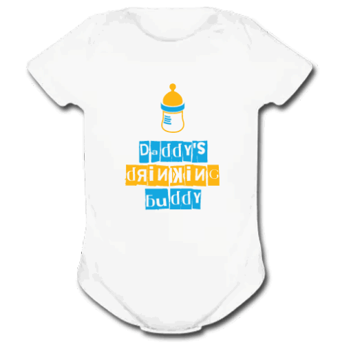 Λευκό Φορμάκι για Μωράκια 3 Μηνών, Daddy’s Drinking Buddy