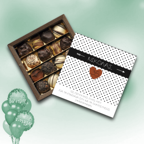 Κουτί Σοκολατάκια για Γενέθλια, Γλυκές Ευχές