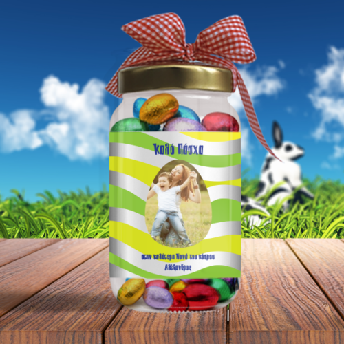 Πασχαλινό Βαζάκι με Φωτογραφία και Σοκολατένια Αυγουλάκια